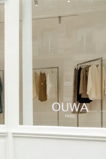 vitrine de la boutique ouwa paris